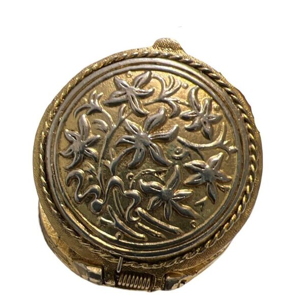 Vintage Working LeJour Pop Up Gold Floral Scene Pocket Watch 17 Jewels Incabloc - Picture 5 of 9